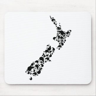 Tapis De Souris NOUVELLE-ZÉLANDE - plein de kiwis - noir