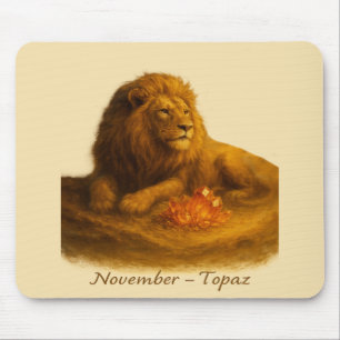 Tapis De Souris Novembre Topaz - Regal Lion & Golden Crystal