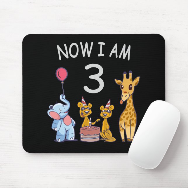 Tapis De Souris Now I le 3e jour du Birthday (Avec souris)