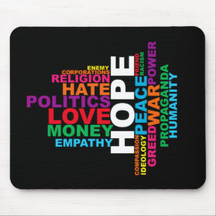 Tapis De Souris Nuage de mots de l'humanité