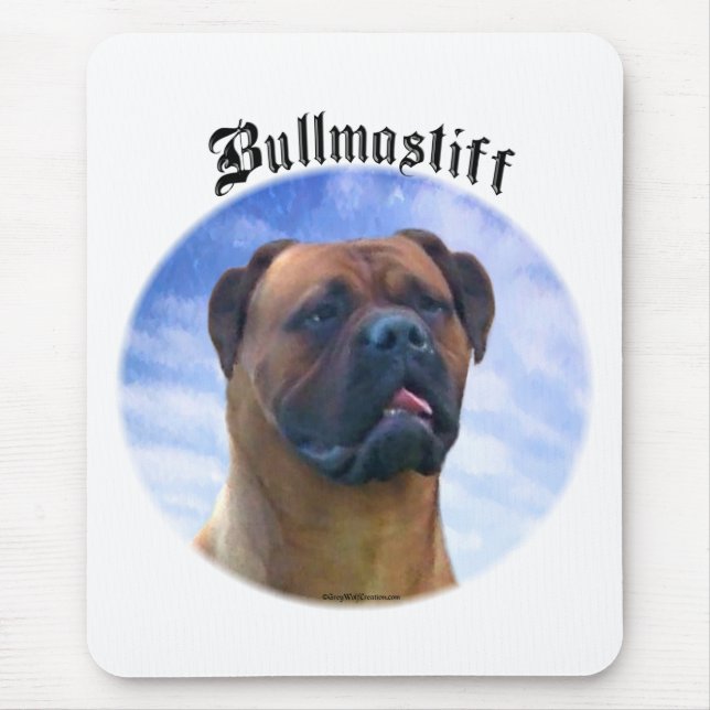 Tapis De Souris Nuages Bullmastiff (Devant)