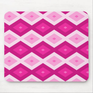 Tapis De Souris Nuances de motif de diamant fuchsia