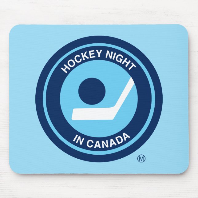 Tapis De Souris Nuit de hockey au Canada Logo rétro (Devant)