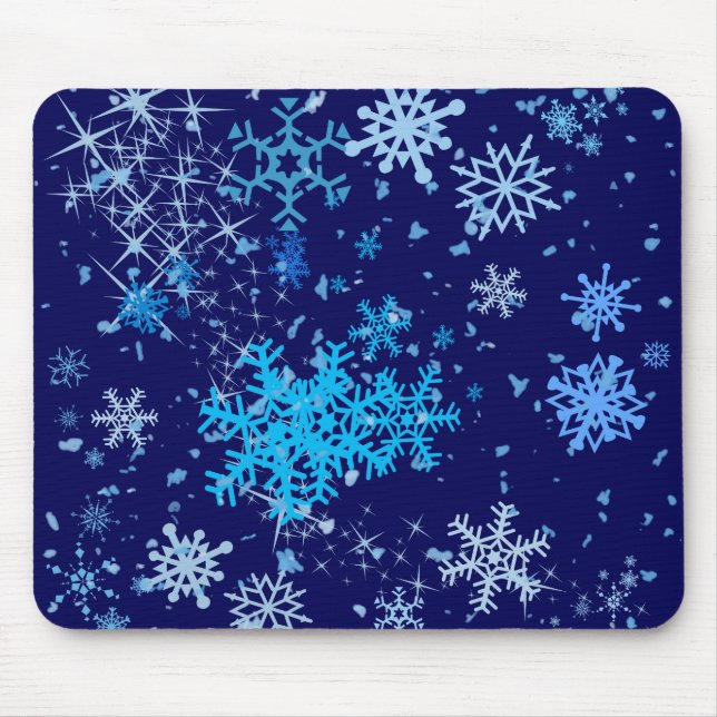 Tapis De Souris Nuit de Noël neige (Devant)