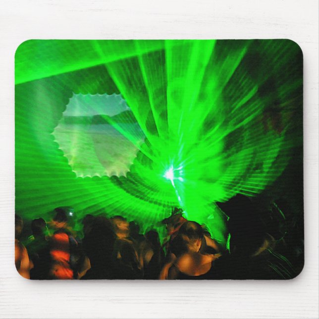 Tapis De Souris Nuit des Lasers verts Mousepad (Devant)