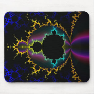 Tapis De Souris Nuit électrique Mousepad de Mandelbrot de fractal