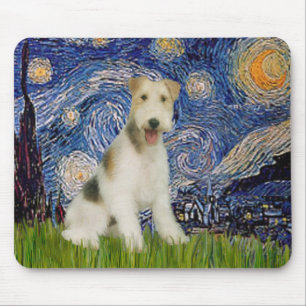 Tapis De Souris Nuit étoilée - Fil Fox Terrier (M)