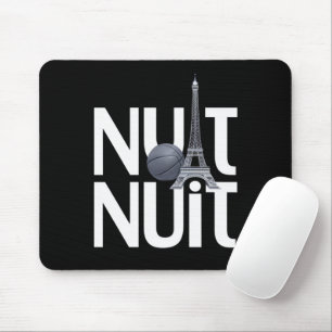 Tapis De Souris Nuit Nuit Nuit de basket-ball Tour de Paris Mot fr