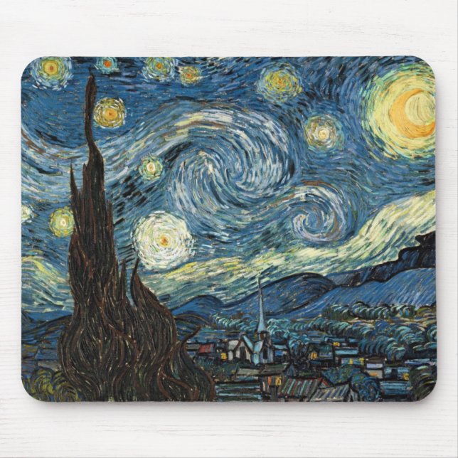 Tapis De Souris Nuit Van Gogh Starry (Devant)