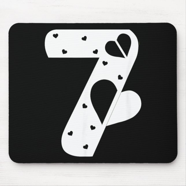 Tapis De Souris Number 7 Hearts Love 67 Couple Matching Christmas  (Devant)