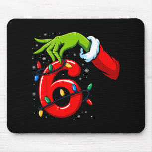 Tapis De Souris Numéro 6 correspondant 67 mème de Noël elf main ga