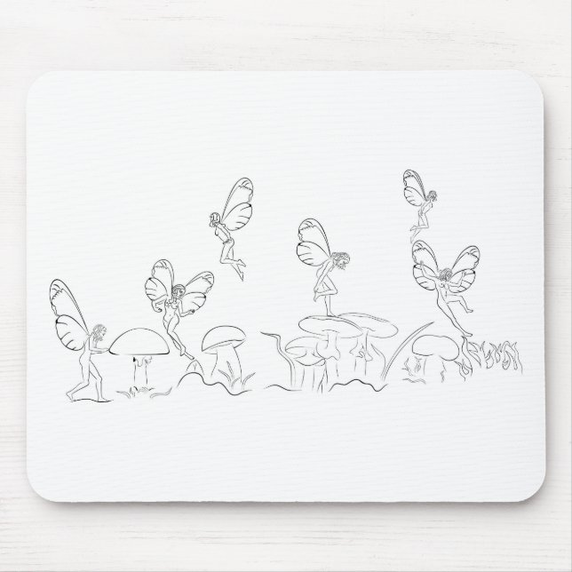 Tapis De Souris Nymphes dans le monde féerique (Devant)