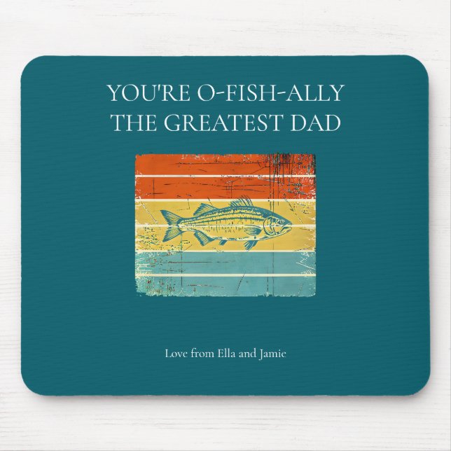 Tapis De Souris O-Fish-Ally Grande souris papa - Personnaliser (Devant)