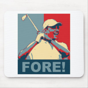 Tapis De Souris Obama jouant au golf À L'AVANT !