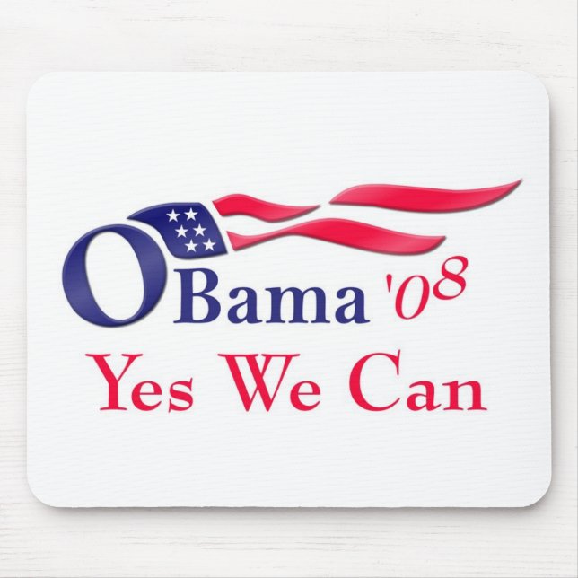 Tapis De Souris Obama oui nous pouvons Mousepad (Devant)