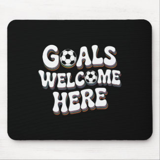 Tapis De Souris Objectifs bienvenus ici Retro Soccer _2