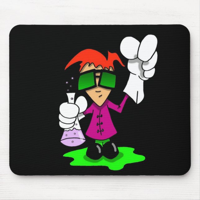 Tapis De Souris Obscurité folle de scientifique de Lil (Devant)