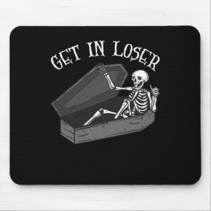 Tapis De Souris Obtenez Dans Loser Skeleton Dans Coffin Halloween