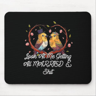Tapis De Souris Obtenir Marié Marié Groom Futur Mari Femme À