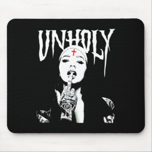 Tapis De Souris Occulte Gothique Sombre Nun Satanique Tattoos Unho