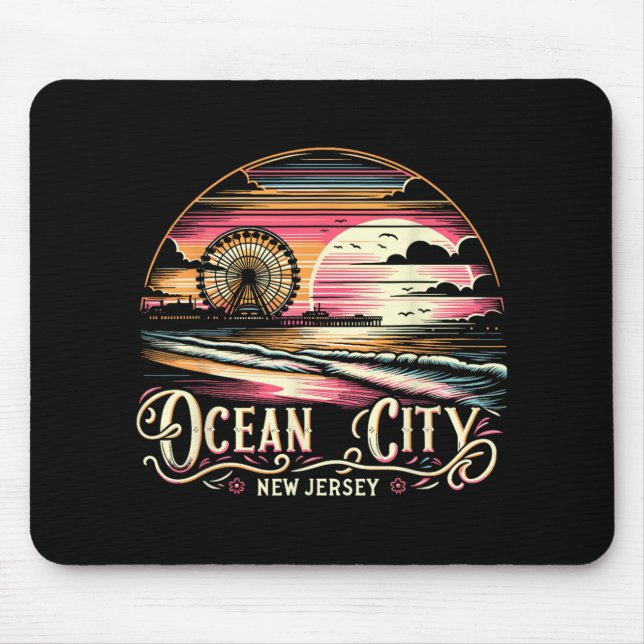 Tapis De Souris Ocean City New Jersey Travel Summer Family Vacatio (Devant)