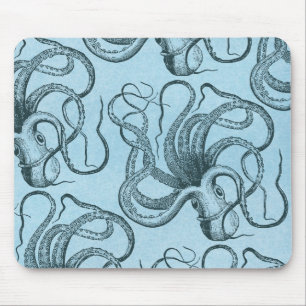 Tapis De Souris Octopus bleu