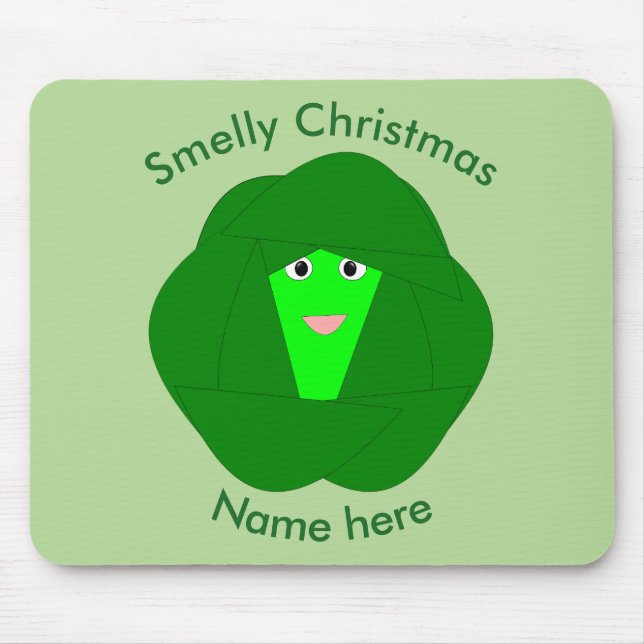 Tapis De Souris Odeur Noël Bruxelles Sprout Mousepad (Devant)