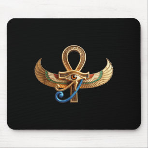 Tapis De Souris Œil égyptien d'Horus ankh Égypte archéologue