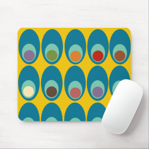 Tapis De Souris Oeufs bleus modernes du milieu du siècle