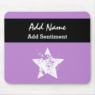 Tapis De Souris Office Star Purple Arrière - plan Nom personnalis