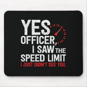 Tapis De Souris Officier Vitesse - Pour Les Amateurs De Voiture Am