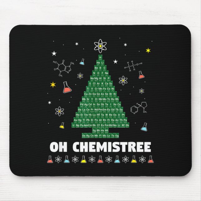 Tapis De Souris Oh Chemistree Periodic Table Chemistry Christmas T (Devant)