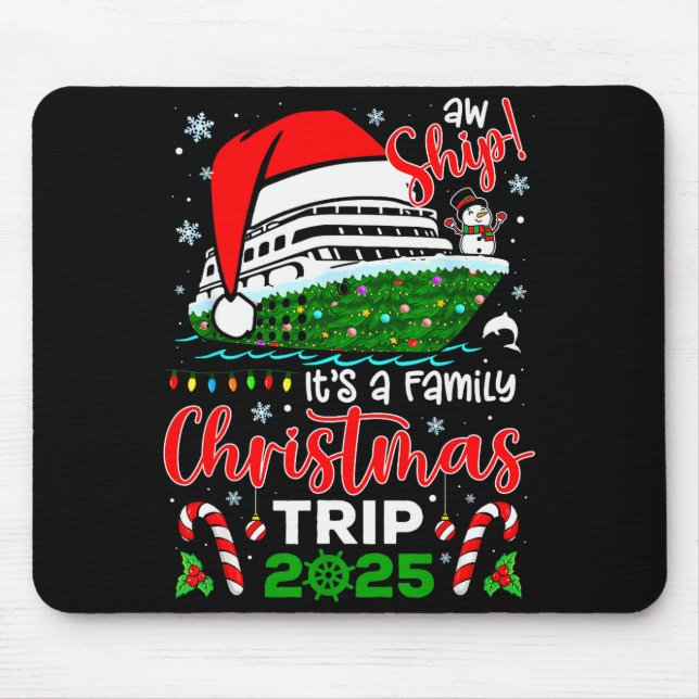 Tapis De Souris Oh mon dieu c'est un voyage de croisière de Noël 2 (Devant)