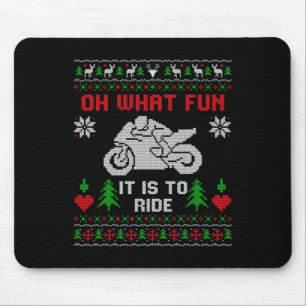 Tapis De Souris Oh Quel Amusant C'Est De Circuler Motocyclette Lai