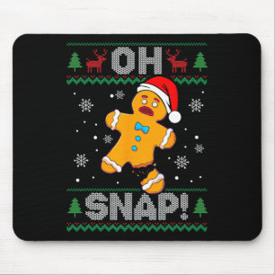 Tapis De Souris Oh Snap Gingerbread Homme Christmas Fun Cookie lai
