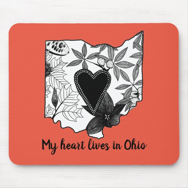 Tapis De Souris Ohio Illustration Mousepad (Devant)