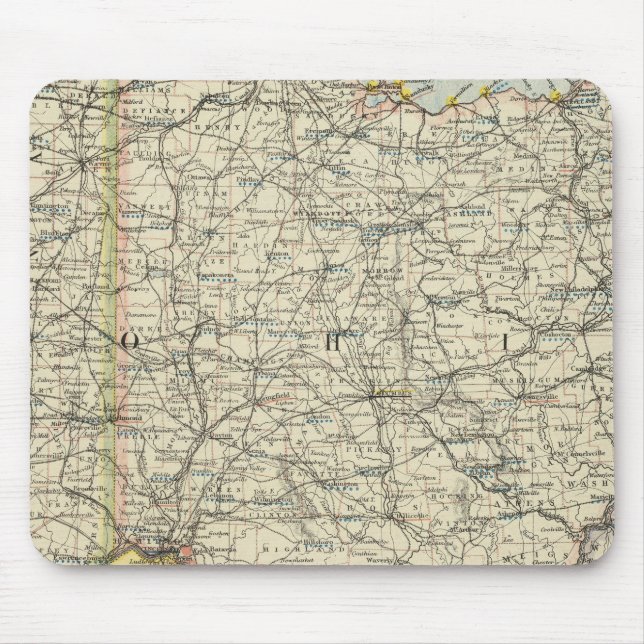 Tapis De Souris Ohio, Indiana, Kentucky, Virginie-Occidentale (Devant)