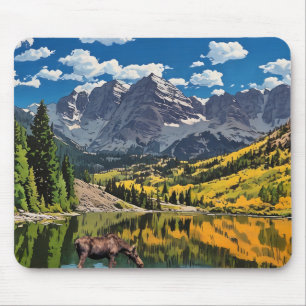 Tapis De Souris Oie dans Maroon Bells