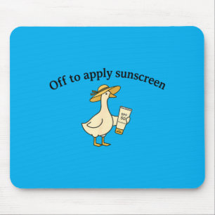 Tapis De Souris Oie pour appliquer la crème solaire Vacances d'été