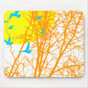 Tapis De Souris oiseau à silhouette