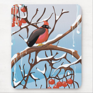 Tapis De Souris oiseau d'hiver