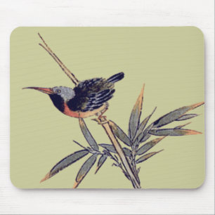 Tapis De Souris oiseau et bambou 2
