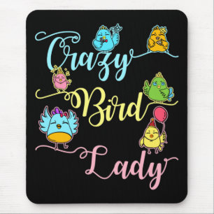 Tapis De Souris Oiseau fou Lady Oiseau Oiseau Oiseau Observateur O