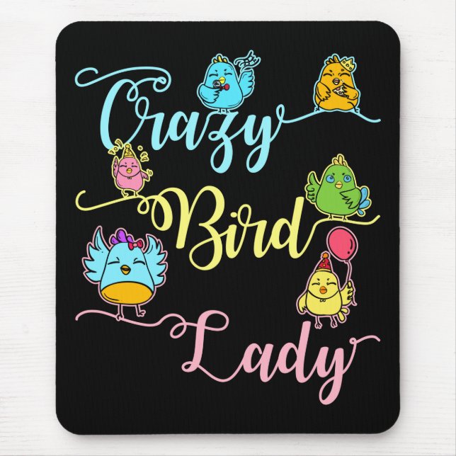 Tapis De Souris Oiseau fou Lady Oiseau Oiseau Oiseau Observateur O (Devant)