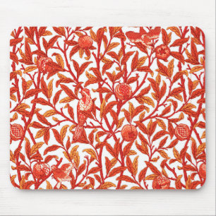 Tapis De Souris Oiseau & grenade Art Nouveau, Mandarin Orange