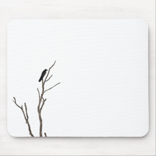 Tapis De Souris Oiseau simple sur une branche   Mousepad