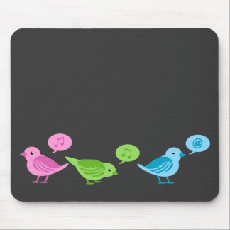 Tapis De Souris Oiseaux drôles de gazouillement de Bip-Bip-Bip