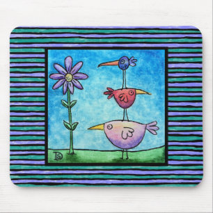 Tapis De Souris Oiseaux empilés