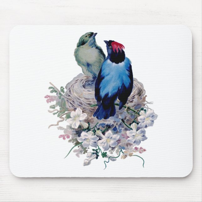 Tapis De Souris Oiseaux vintages (Devant)