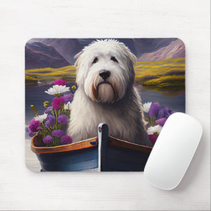 Tapis De Souris Old English Sheepdog sur Paddle : Une aventure Pit